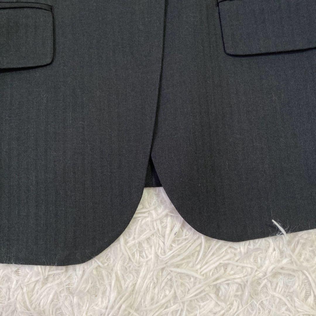 組曲 セットアップ パンツスーツ チャコール 2 オフィス フォーマル
