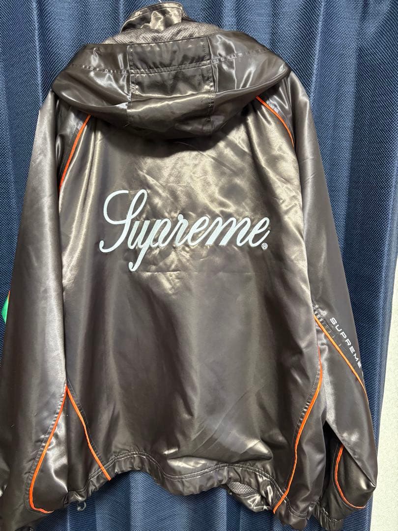 か*す様 XL Supreme Satin Hooded Track Jacke