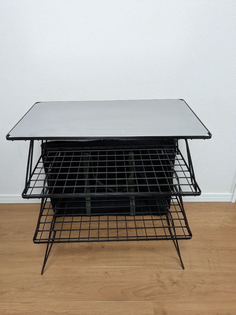 UNIFLAME フィールドラック3台+ステンレス天板　バッグなし