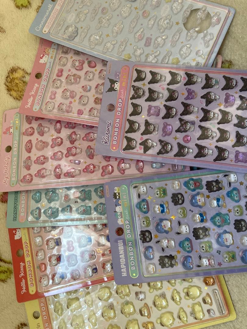 【正規品】　サンリオ　ボンボンドロップシールミニ　8種！コンプリート　mini