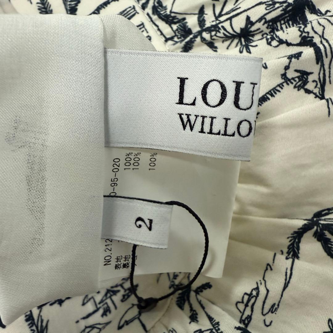 LOULOU WILLOUGHBYドローイングプリントティアードスカート