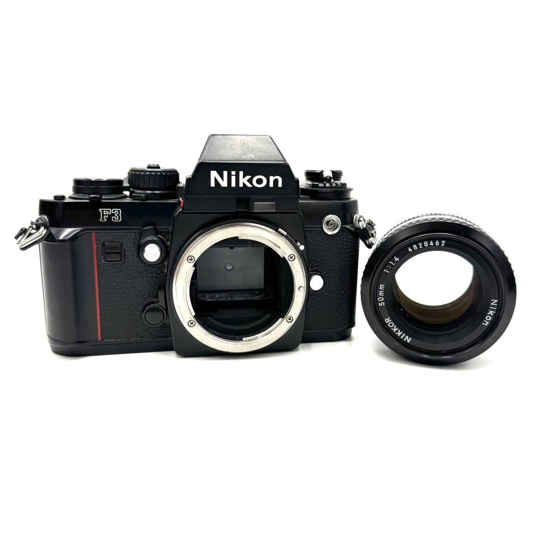 美品 Nikon F3 単焦点レンズ付き 50mm フィルムカメラ