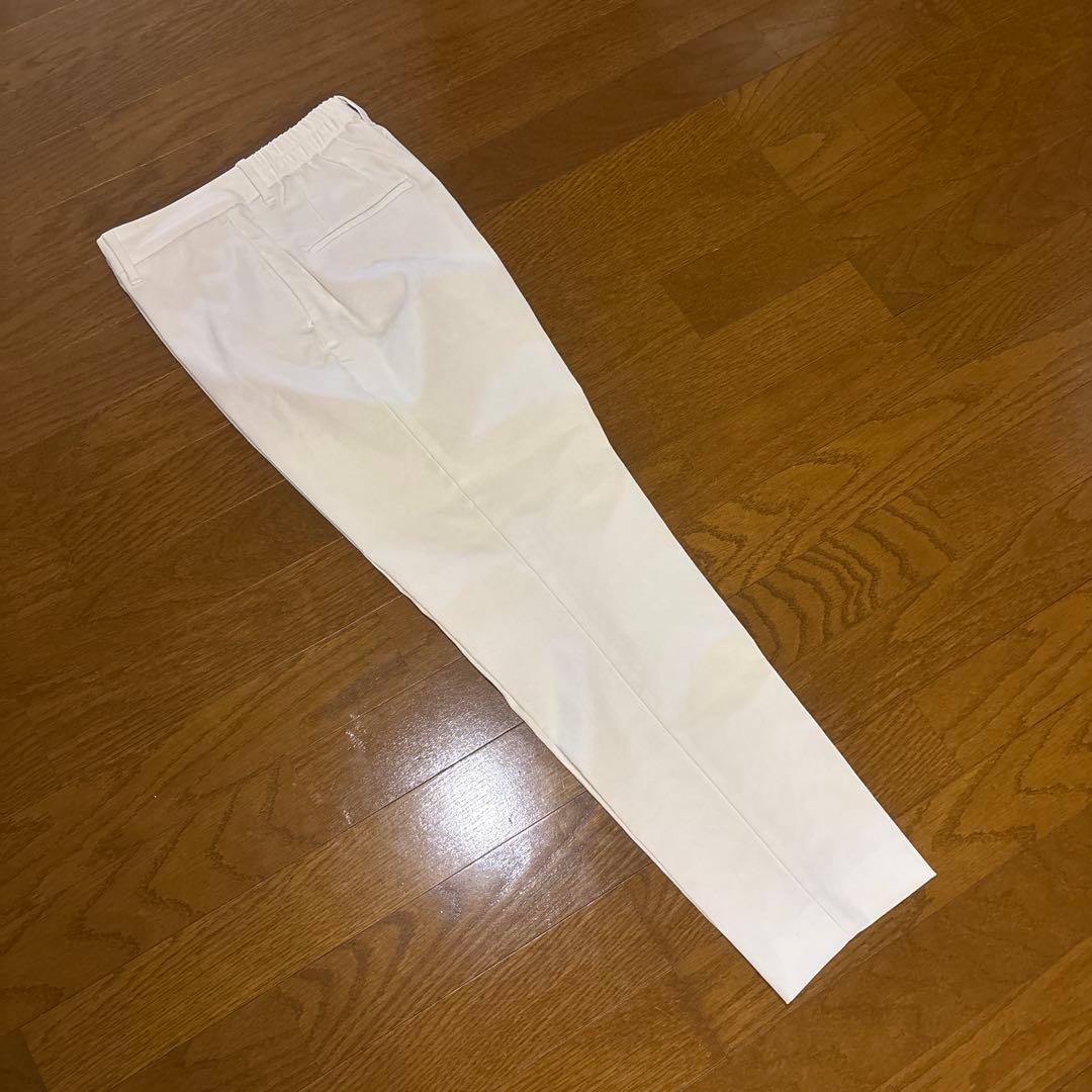 最終お値引き！　 プラステ　レディース　スーツ　ホワイト　ノーカラー　テーパード