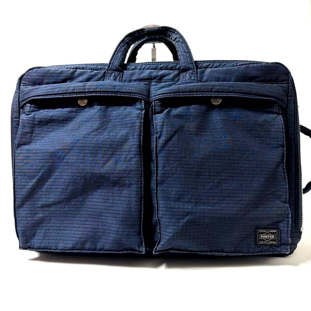 【美品】PORTER×BLUE BLUE 3WAY ビジネスバッグ リュック