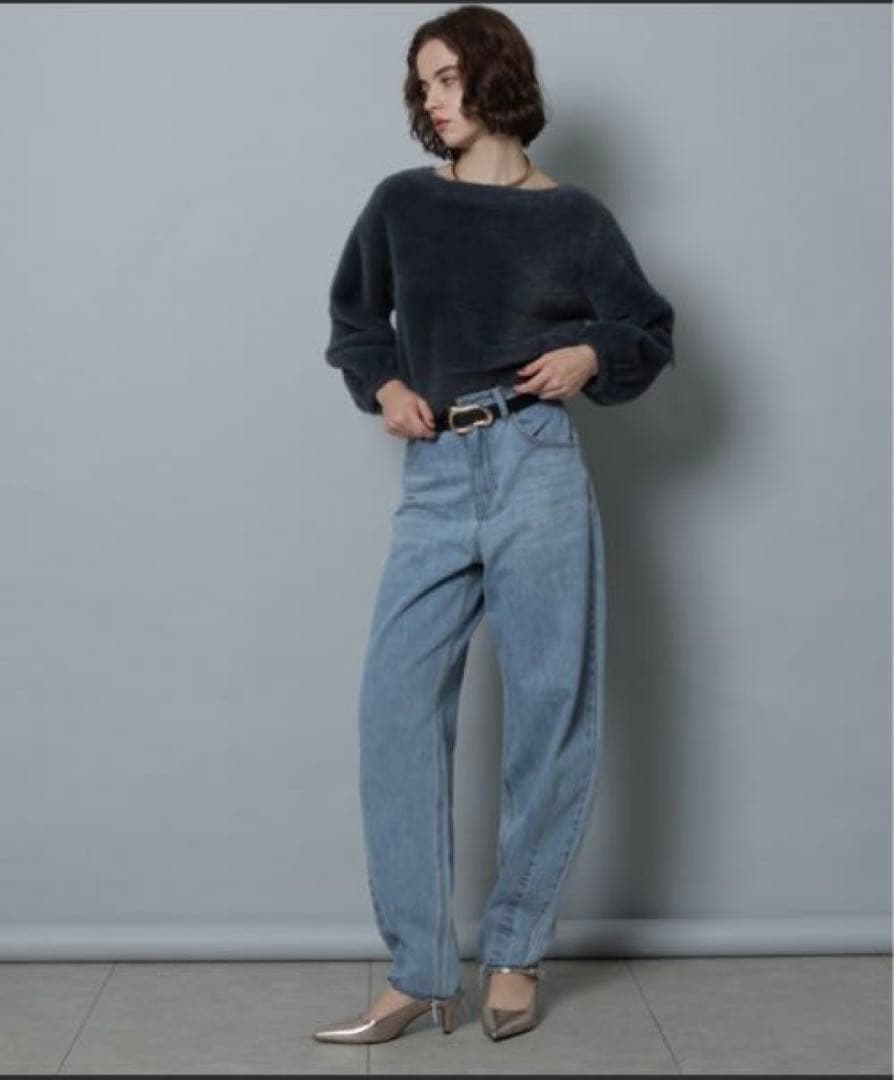 CADUNE カーヴィーデニム　38 大人気定番　ライトブルー　美品　23SS