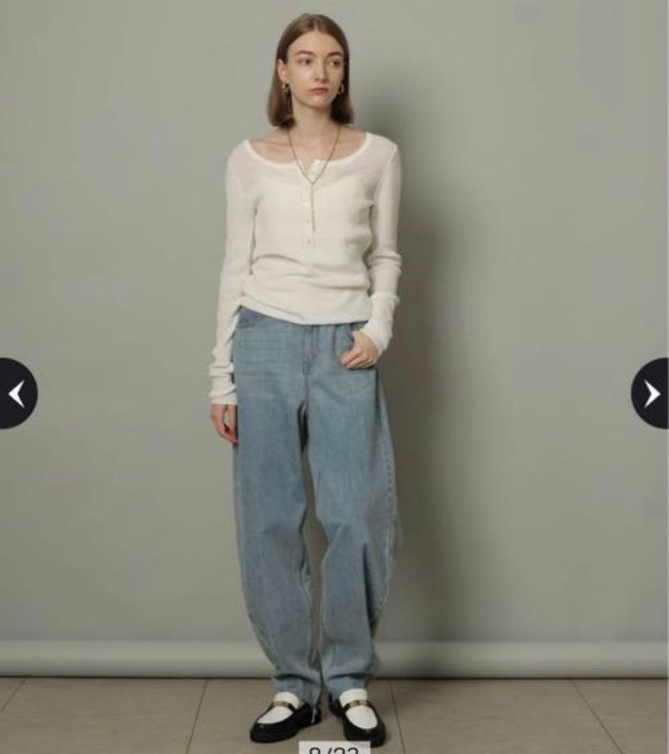 CADUNE カーヴィーデニム　38 大人気定番　ライトブルー　美品　23SS