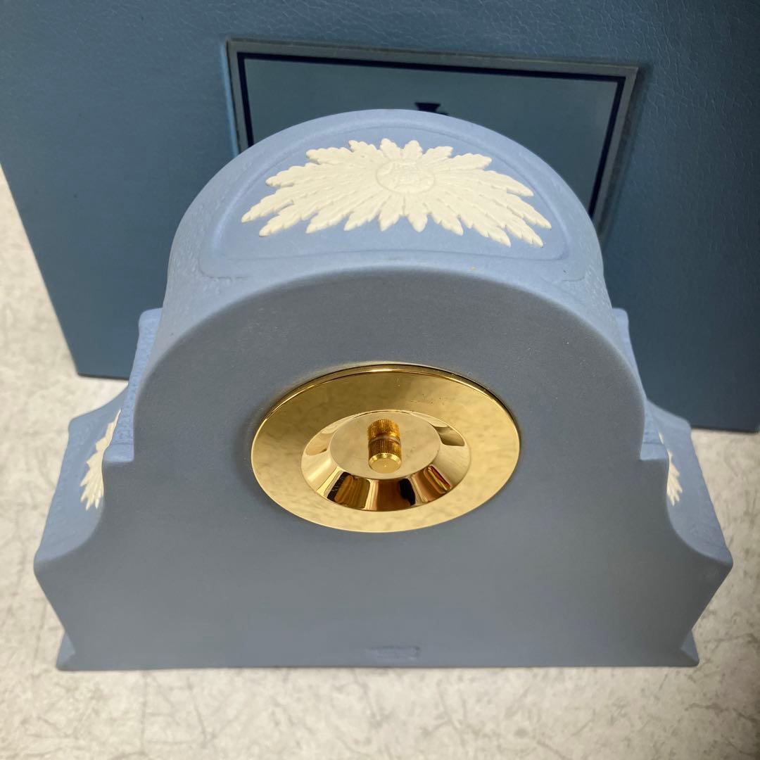 ウエッジウッド　ジャスパー　ウェア　ファイン　ボーン　チャイナクロック未使用品