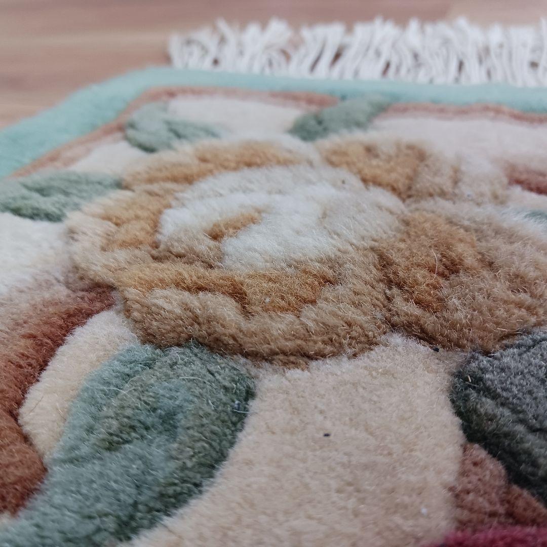 専用Y2690-3 高級中国段通 ウール100% ハンドカット 153×91㎝