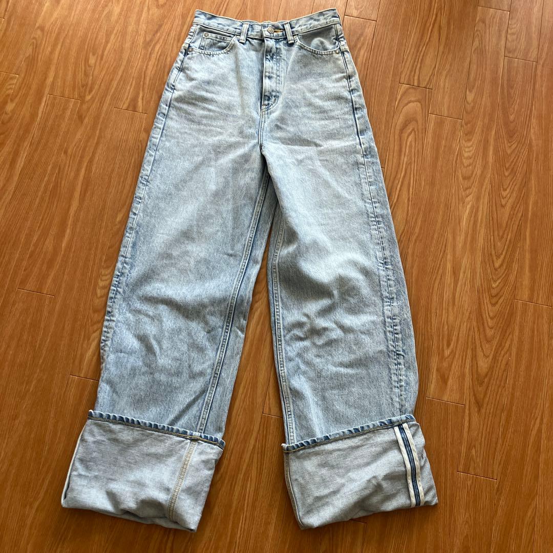 EDWIN×ETRE TOKYO CORE デニムワイドパンツ S