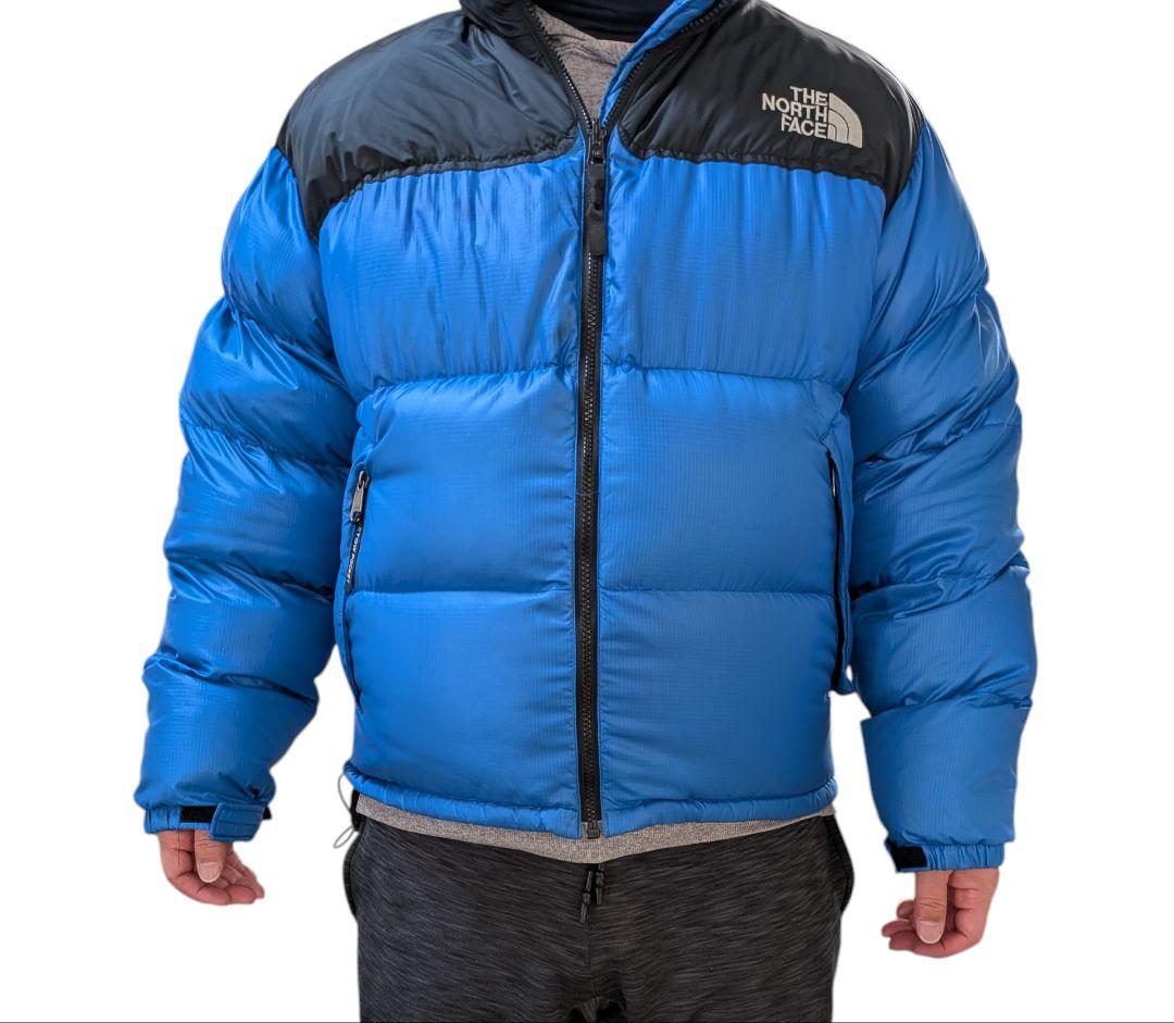 ノースフェイス90sダウンジャケットL 青 ヌプシ