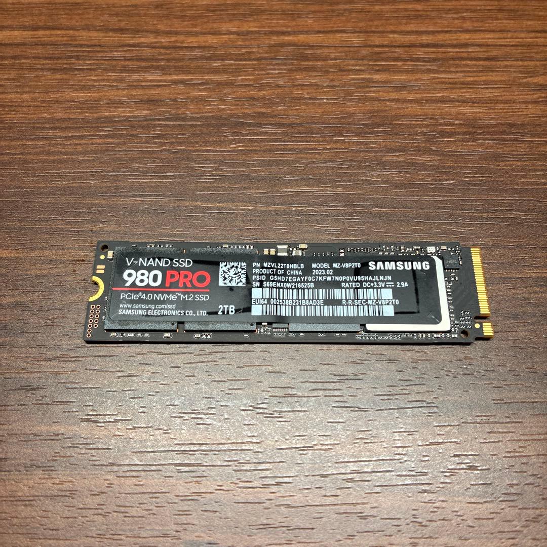 0*0様 2TB SAMSUNG 980 PRO PCIe4.0 NVMe M.