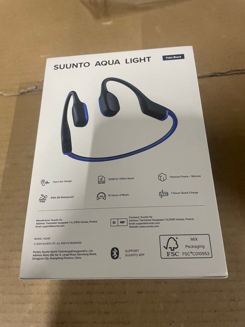 スント SUUNTO骨伝導イヤホン AQUA LIGHT TIDAL BLACK