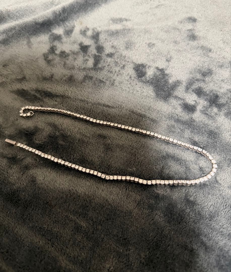 アヴァランチ S925 シルバー　テニスチェーン　 40cm 幅3mm