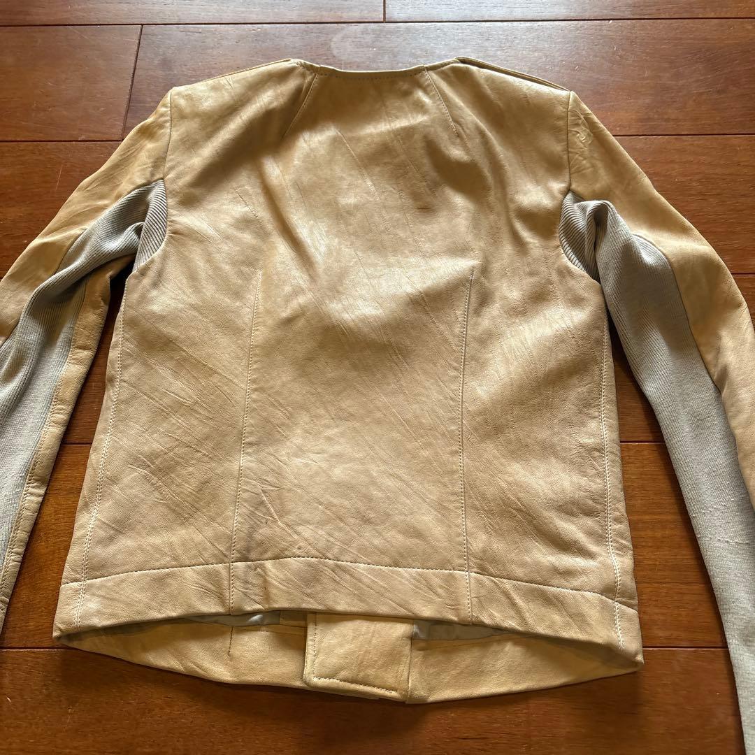 Rick owens リックオウエンス レザージャケット ベージュライダース　s