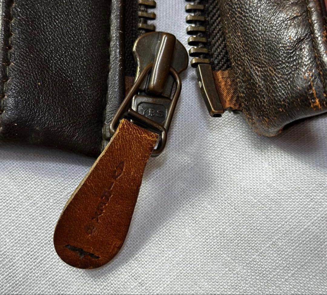 【胸タグ】アヴィレックス A-2 フライト レザージャケット ダークブ