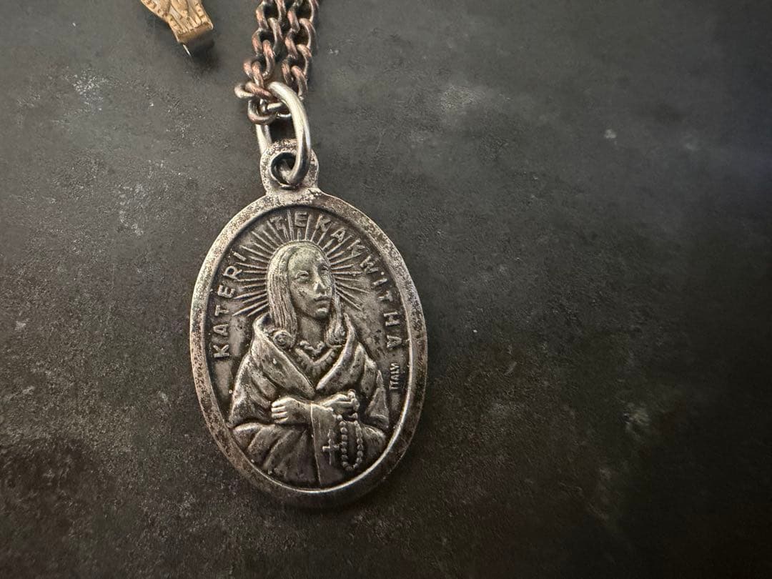 希少　激渋　ヴィンテージ　ロザリオ　アンティーク　メダイ　ネックレス