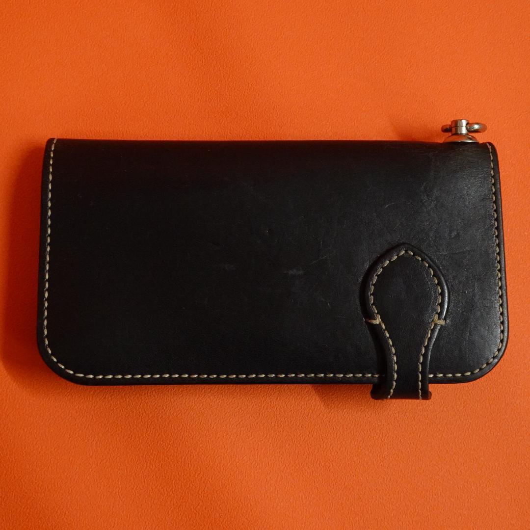 KC's レザーロングウォレット ブラック コンチョ 日本製