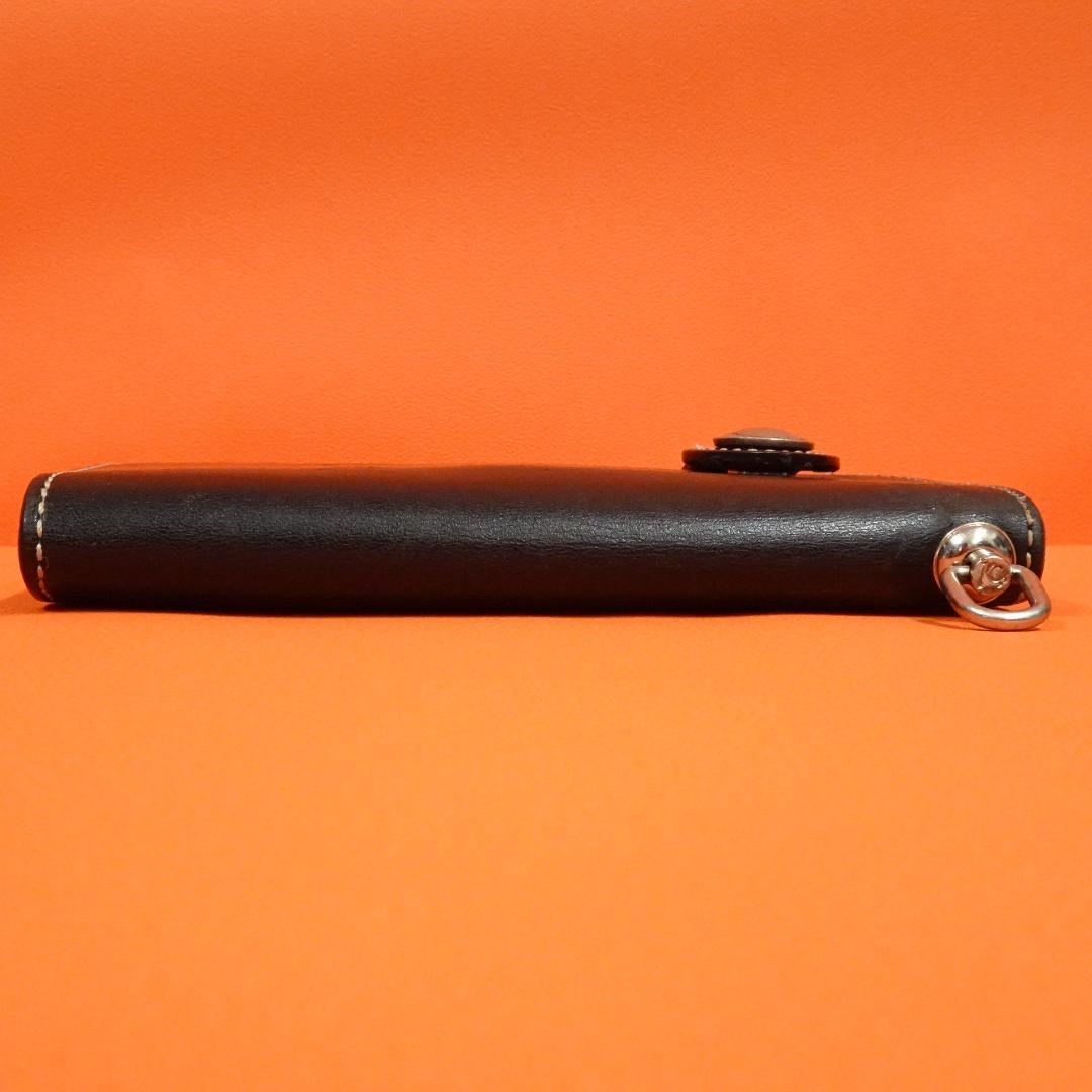 KC's レザーロングウォレット ブラック コンチョ 日本製