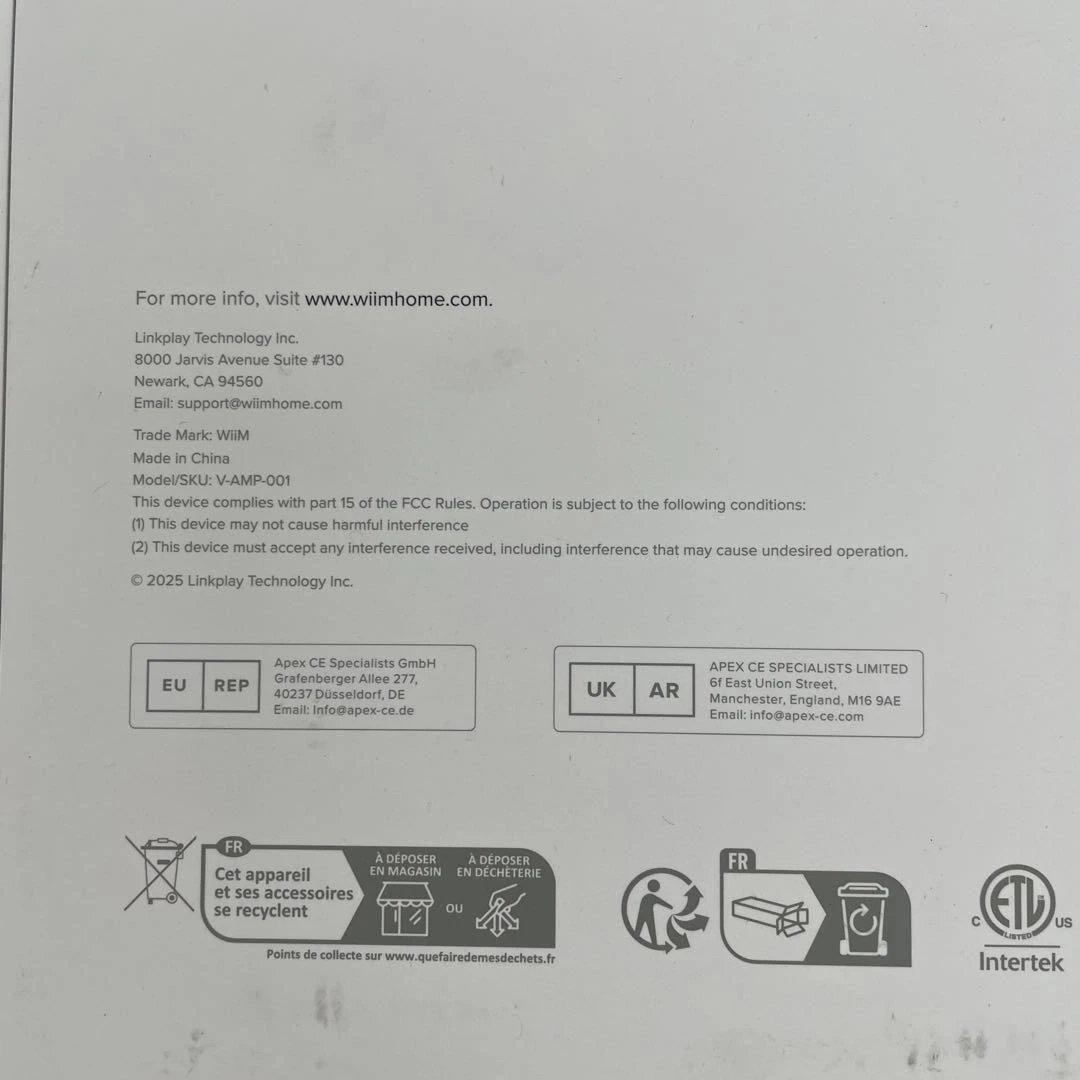 10658新品　WiiM Vibelink Amp アンプ スペースグレー