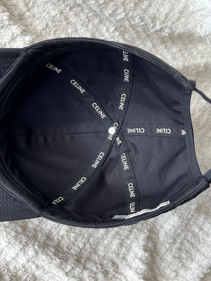 ららセリーヌ キャップ トリオンフ ベースボール コットン L 黒