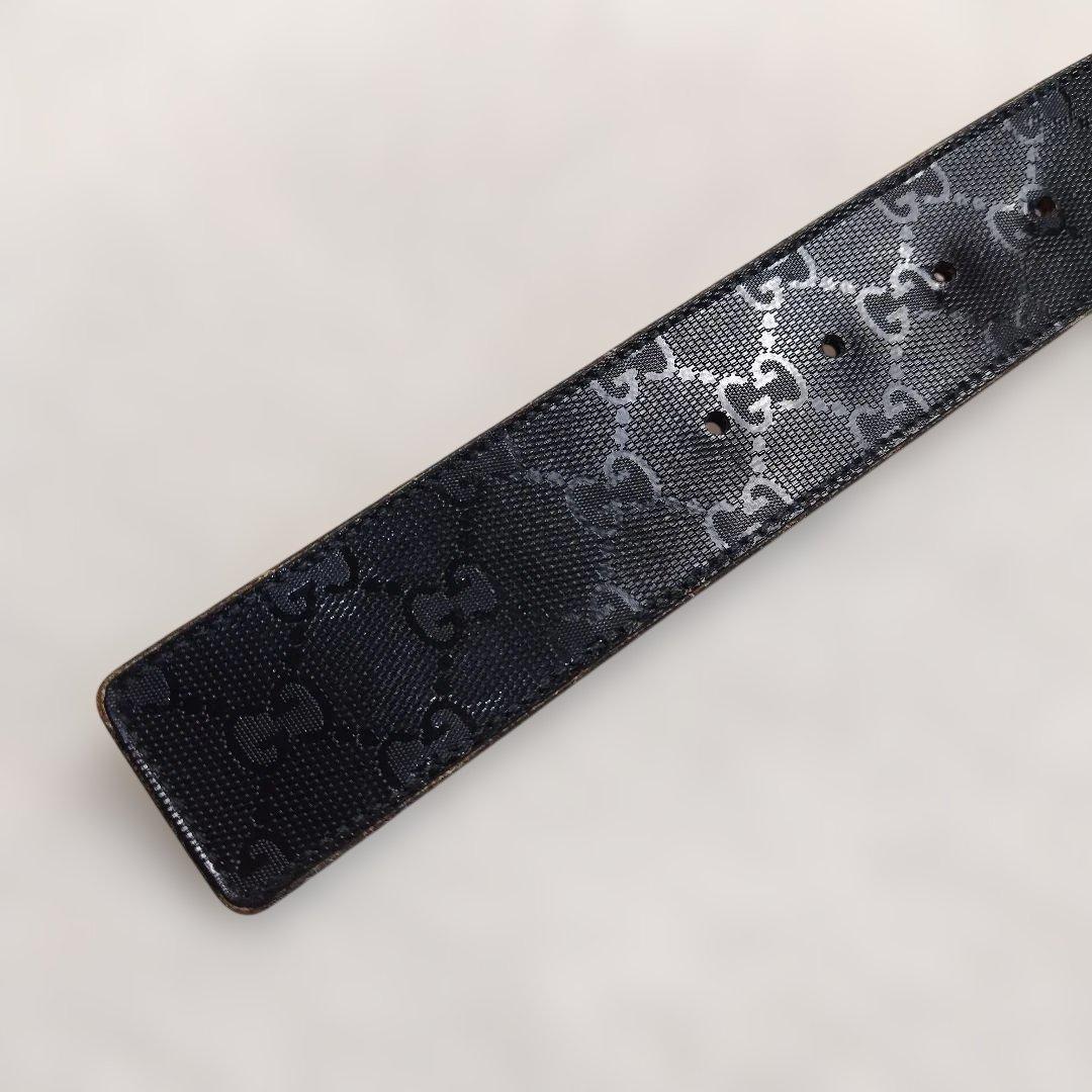 ✨美品✨GUCCI グッチ ベルト インターロッキング GG デカロゴ 黒