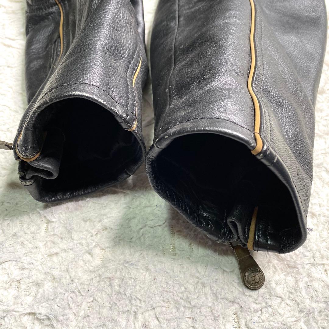 良品✨ハーレーダビッドソン ライダース 110周年記念 大きいサイズ 本革 黒