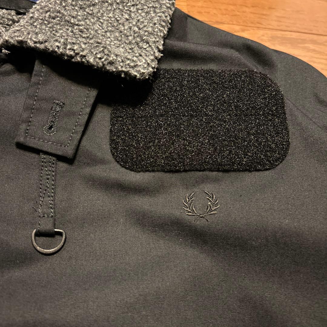 専用‼️FRED PERRY フリースボア ブラック ジャケット M デッキ