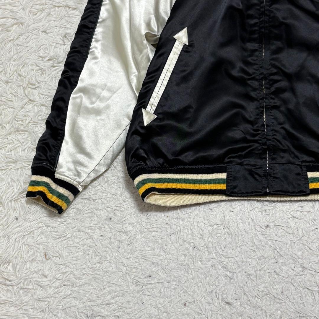 【美品】テッドマン リバーシブル スカジャン 別珍 ブラック タイガー 44.