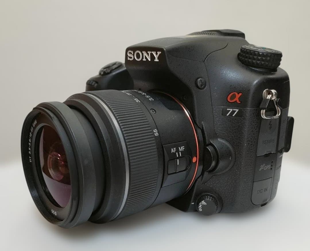 【美品】SONY α77 SLT-A77V レンズ・カメラバッグ付