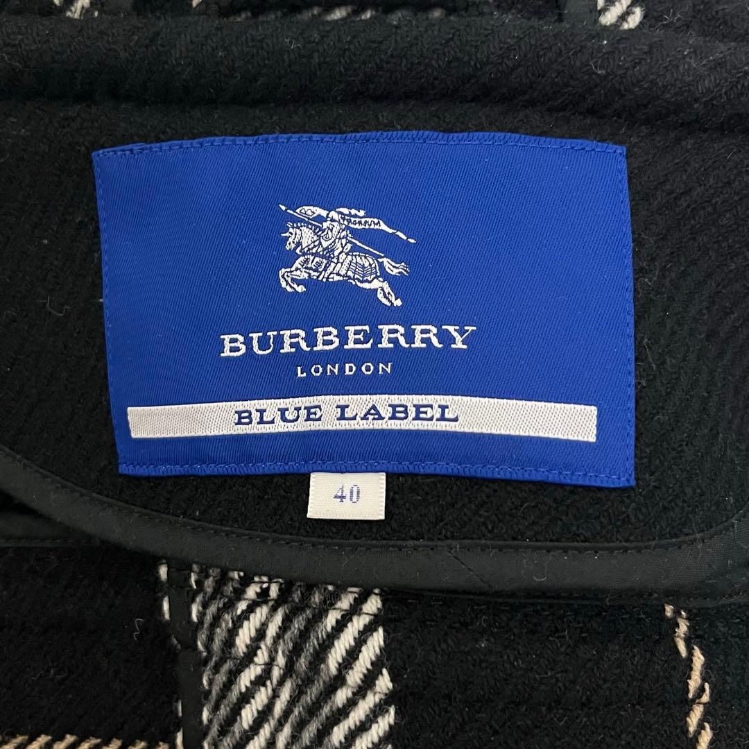 BURBERRY ブルーレーベル ダッフルコート ノバチェック　ホースロゴ