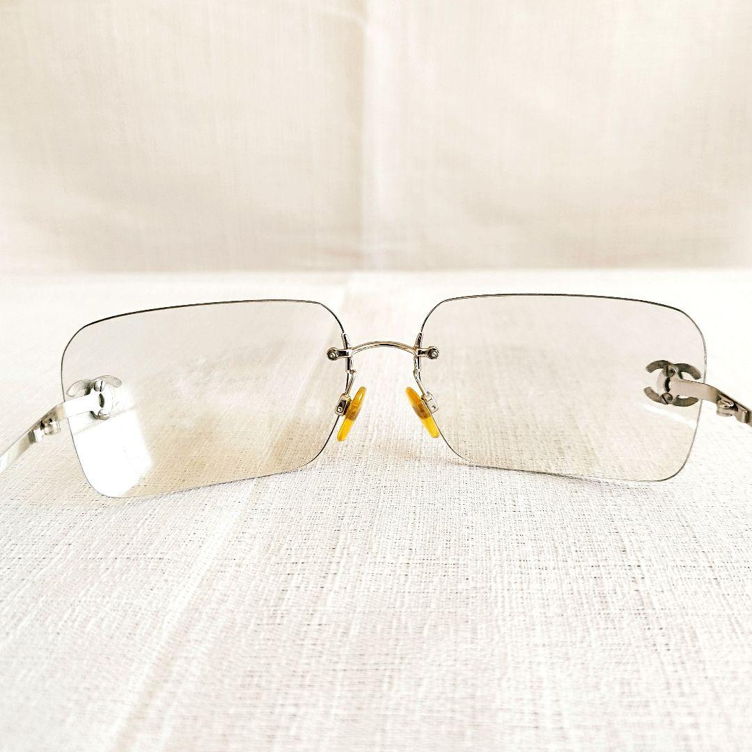 シャネル　サングラス　4017-D　ツーポイント　リムレス　ココマーク　ビジュー