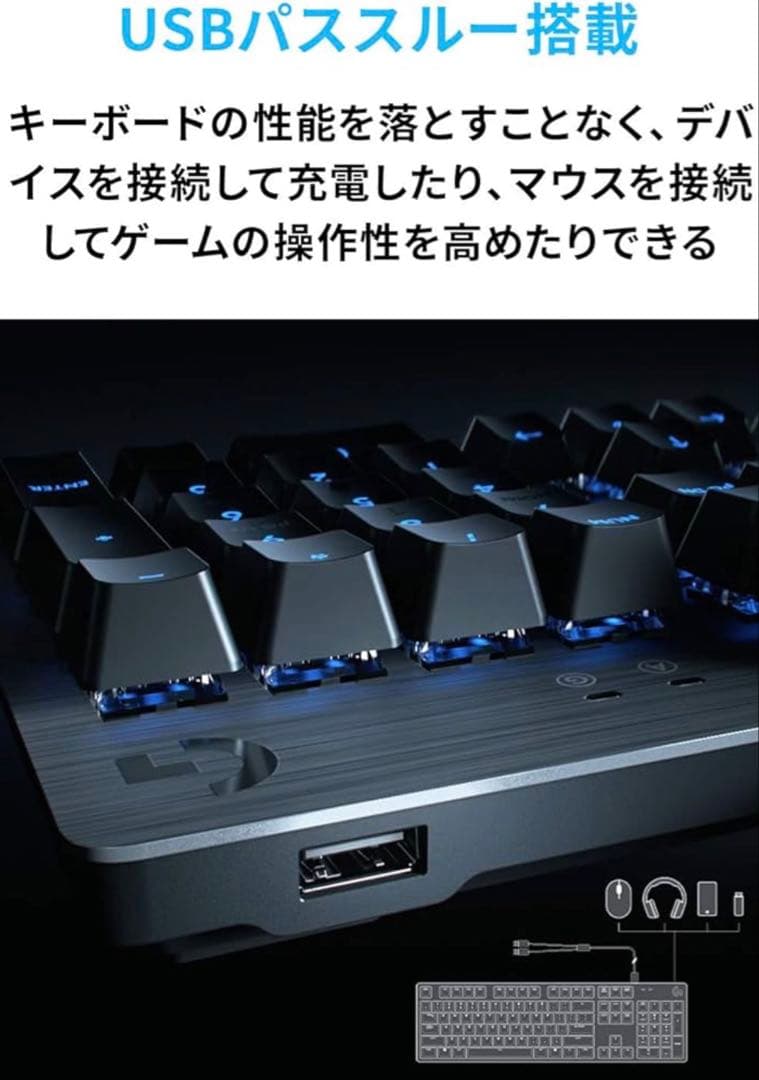 Logicool ゲーミングキーボード G512r-TC (CARBON)