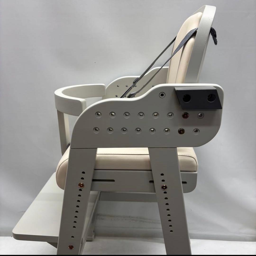 タンスのゲン高さ調節11段階 座面スライド テーブル付ベビーチェア/アイスグレー