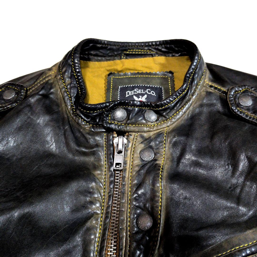 【激渋】DIESEL vintage加工 ライダースジャケット シープレザー