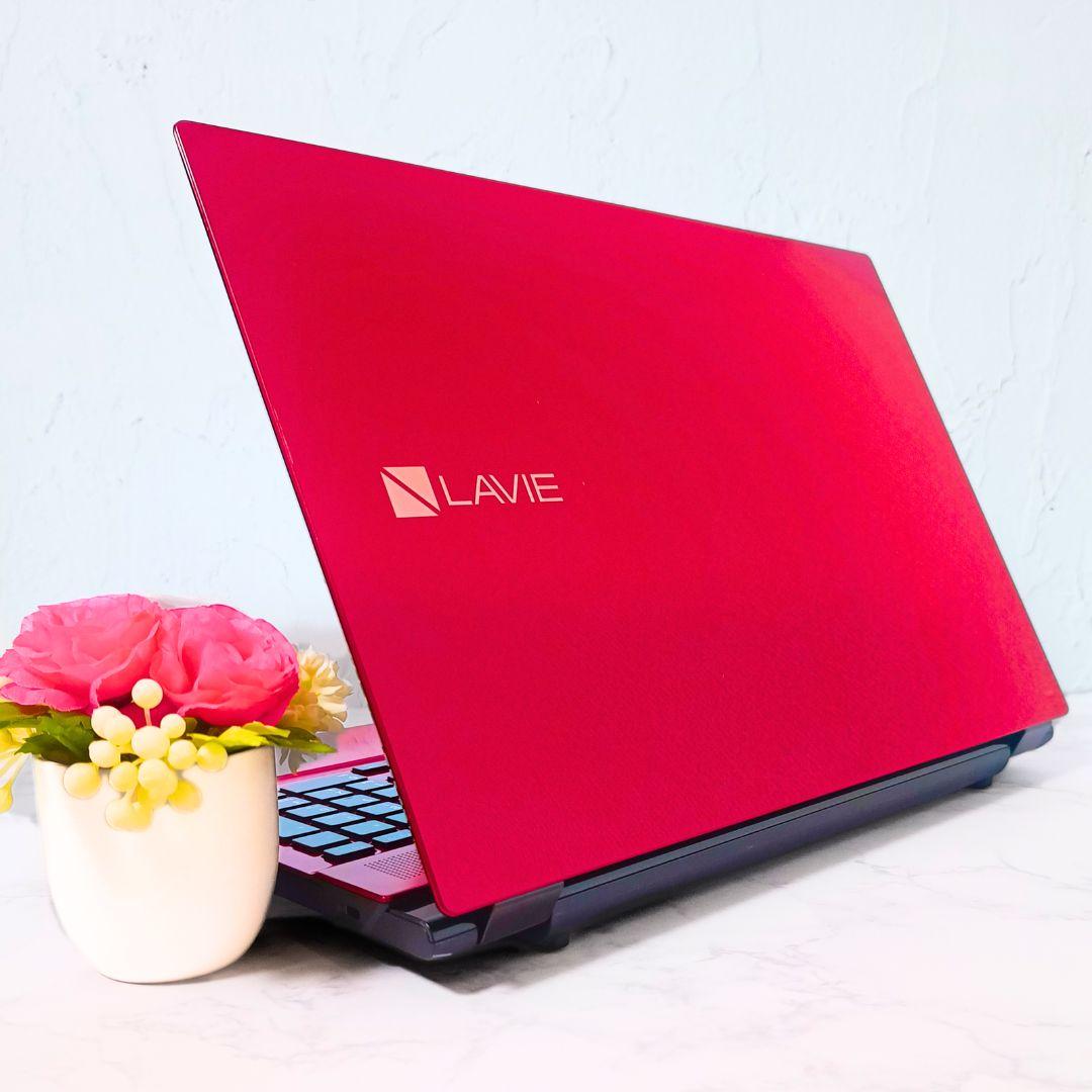美品レッド❣️すぐ使える薄型ノートパソコン✨️初心者OK✨️サクサク快適SSD