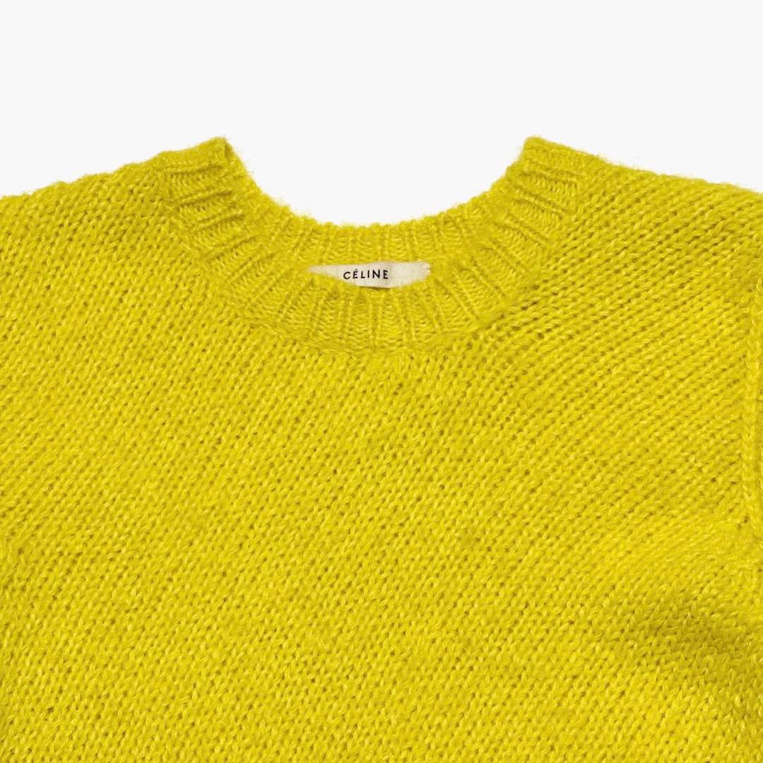Celine セリーヌ フィービー期 アルパカ ニット セーター 黄色 イエロー