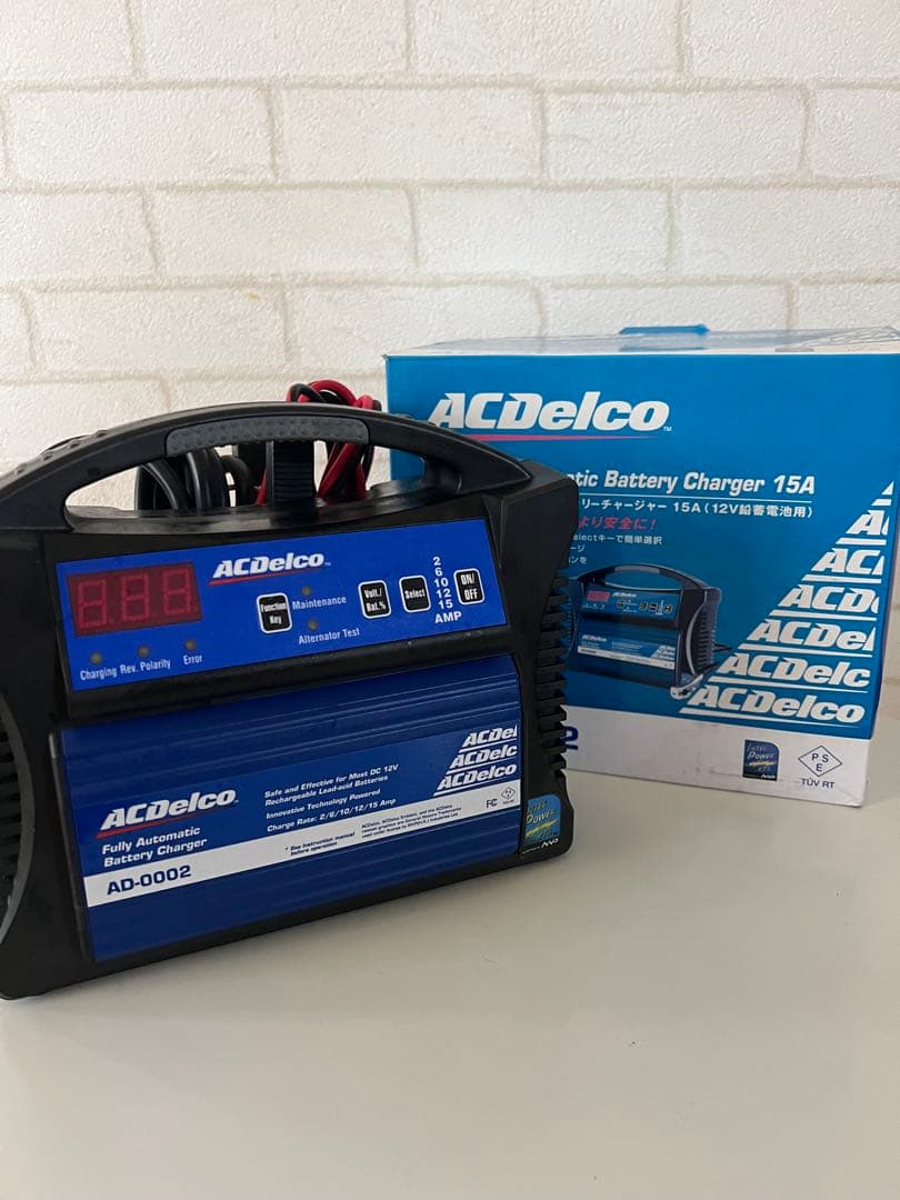ACDelco 自動バッテリーチャージャー AD-0002 15A 12V