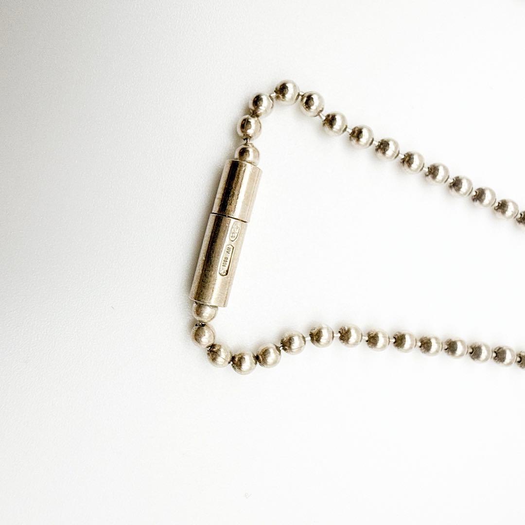 2905-4 人気✨ GUCCI ネックレス ドックタグ　GG ロゴ 希少