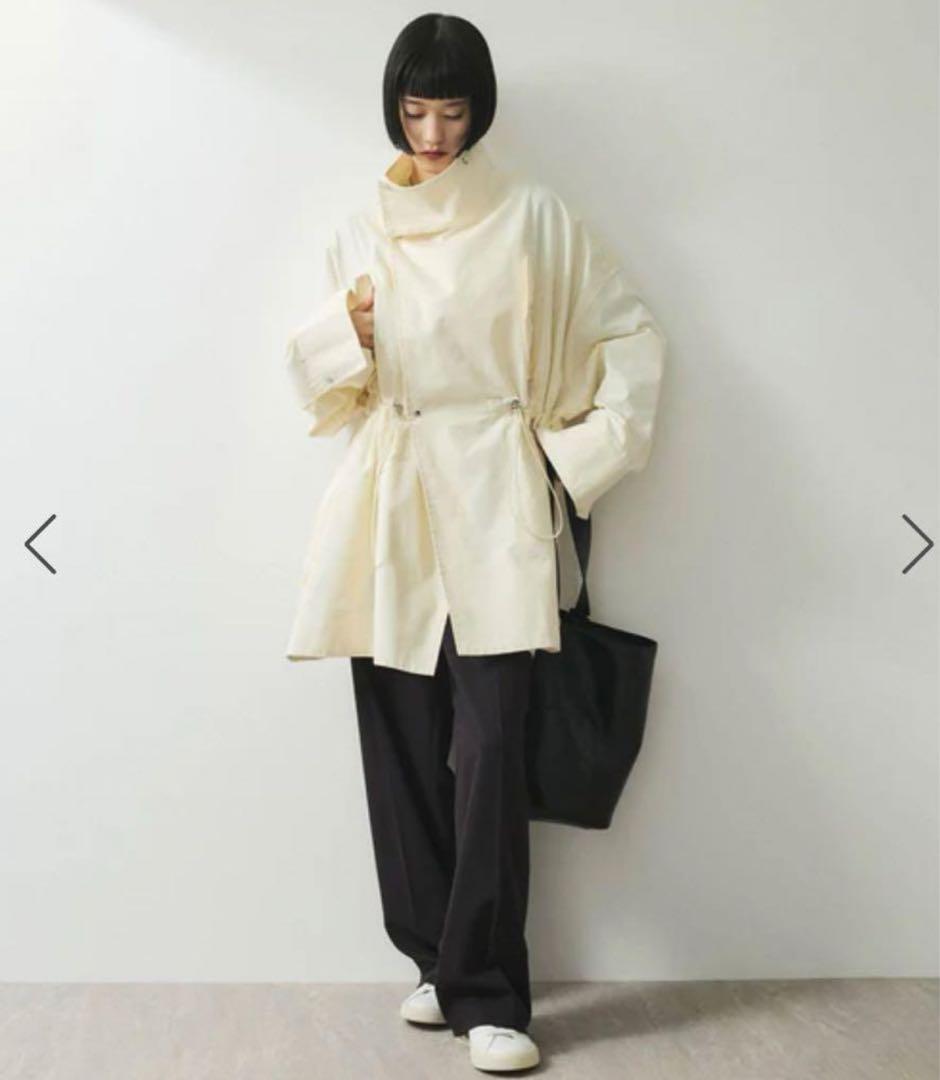 アダムエロペ スタンドカラーハーフモッズコート