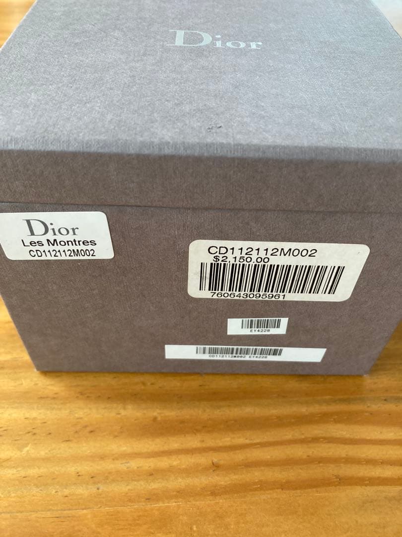 ディオール Dior CD112112 クリスタル ダイヤモンド クォーツ稼動品