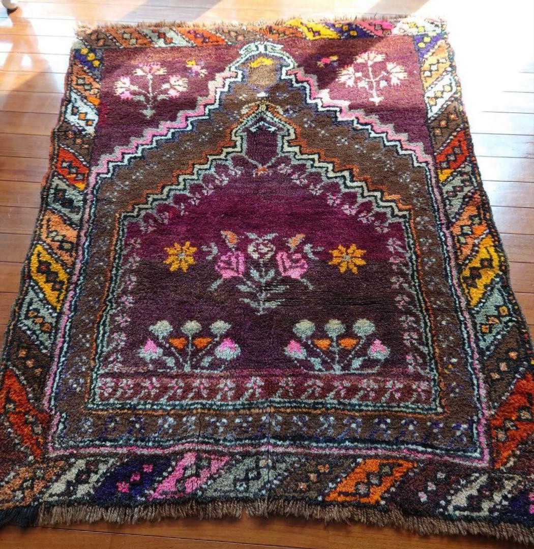 ヴィンテージ　アンティーク　トルコラグ