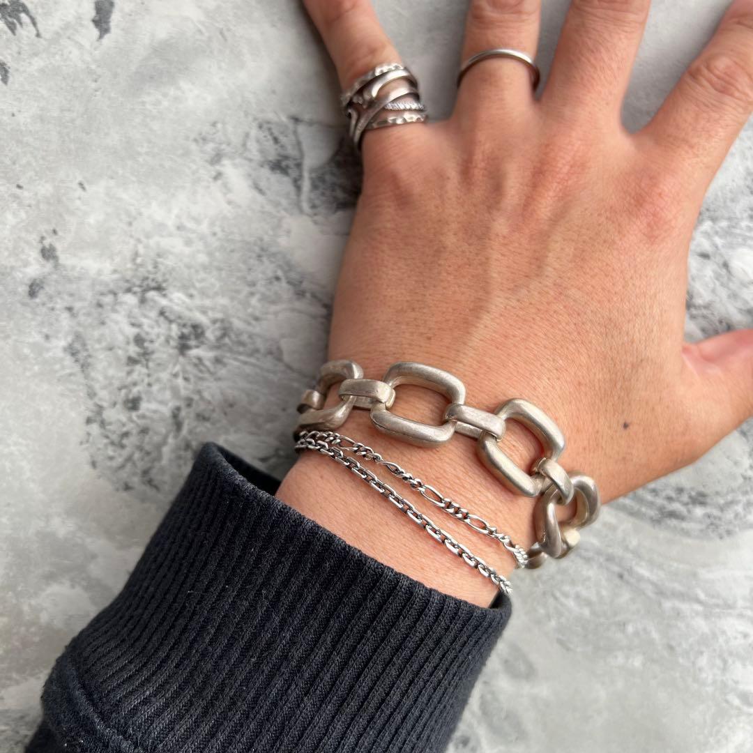 VINTAGE ヴィンテージ スクエア チェーン ブレスレット SPAIN