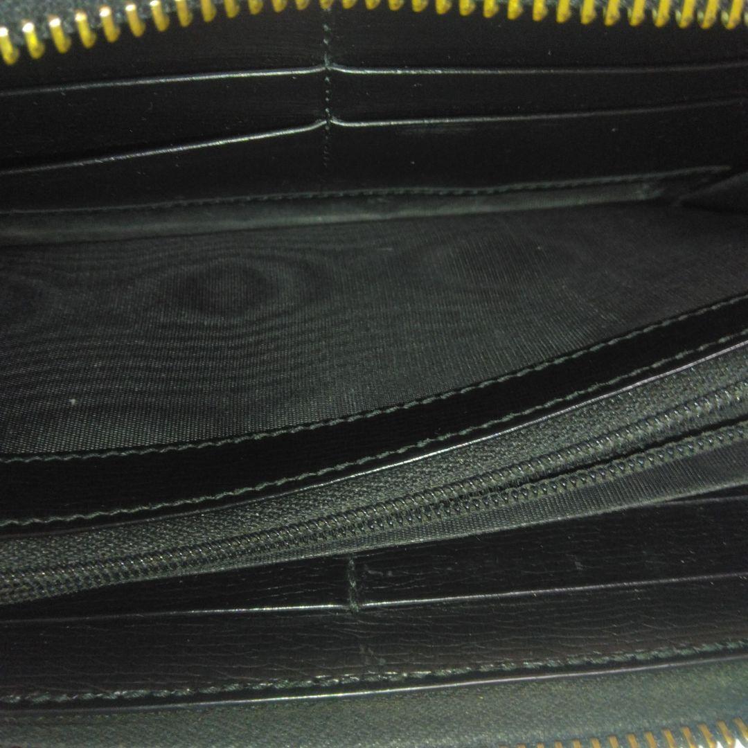 【希少】GUCCI ラウンドファスナー キングスネーク レザー ブラック