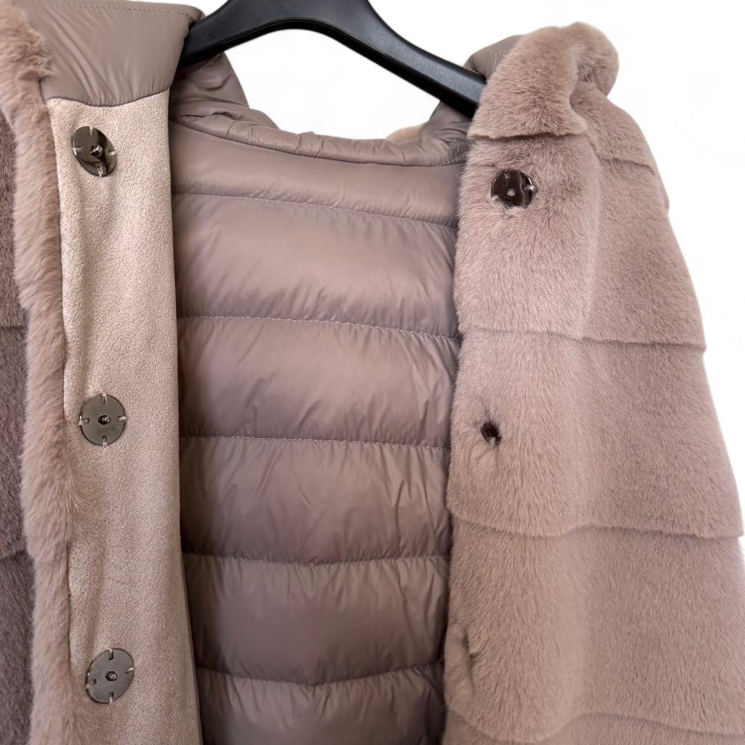 未使用 LOU ANDREA ふわふわファーダウンベスト リバーシブル