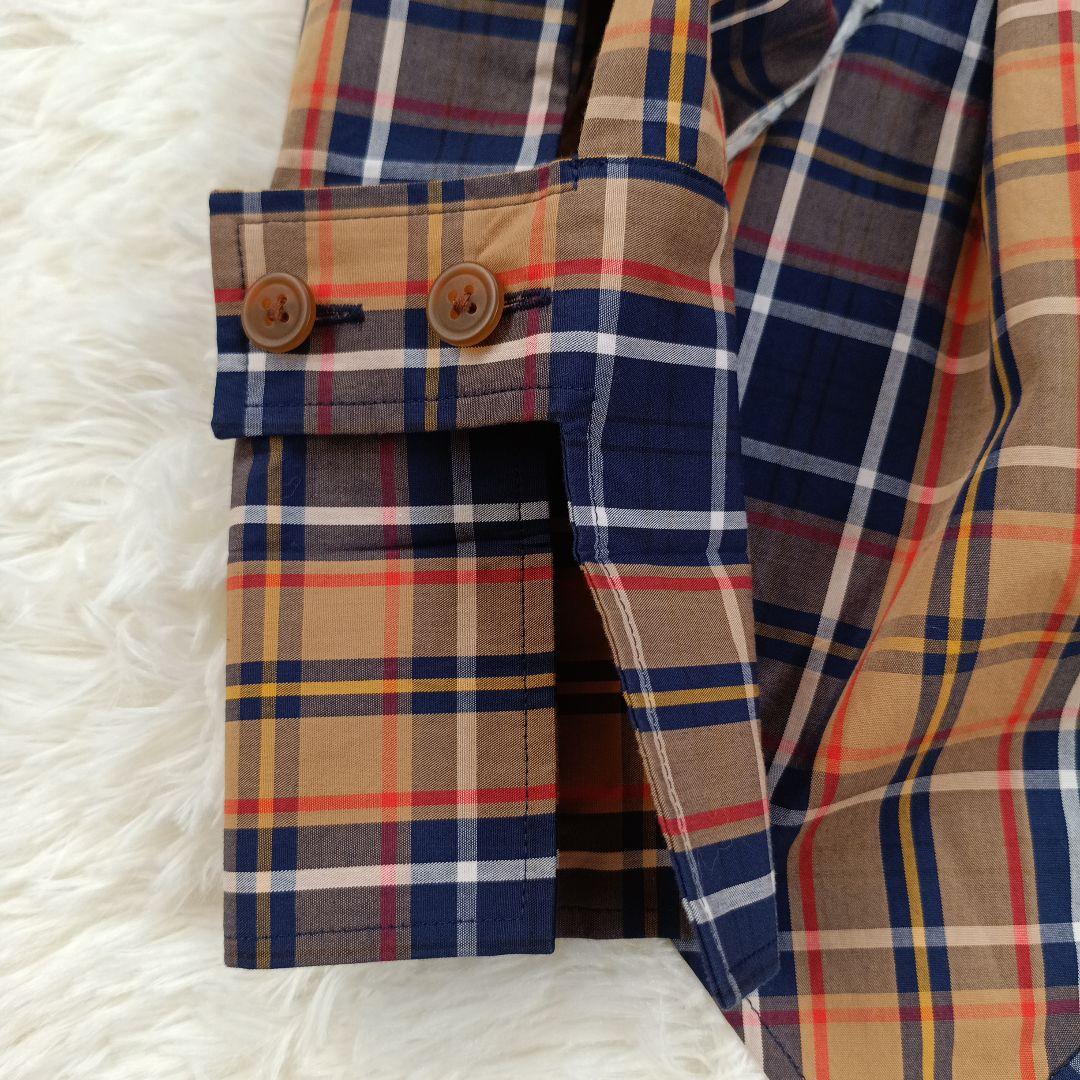 極美品✨ヴィヴィアンウエストウッド現行　変形シャツ　オーブ刺繍　アシメ　チェック