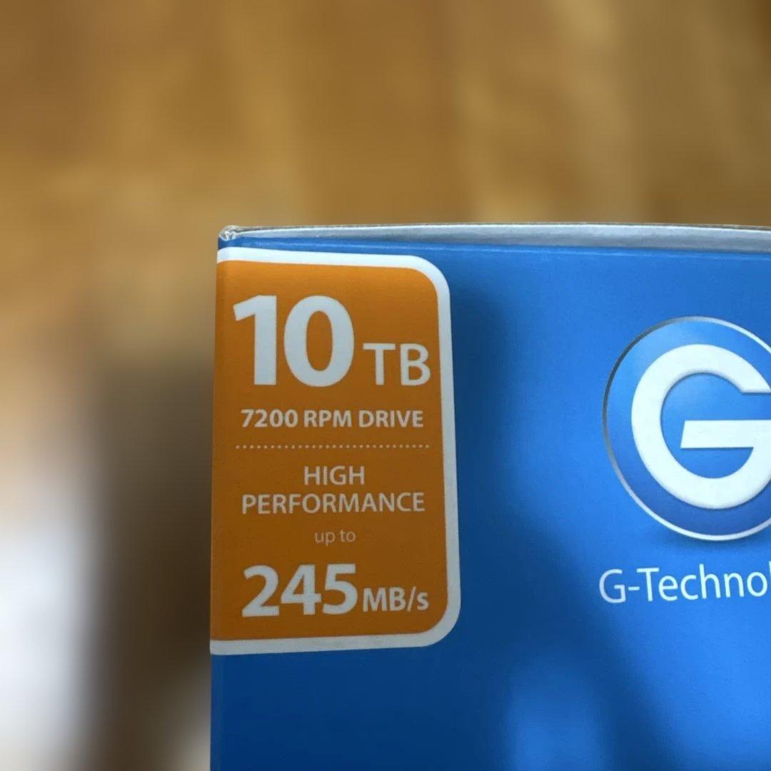 外付けハードディスク・ドライブ G-Technology 10TB G-DRIVE Thunderbolt 3