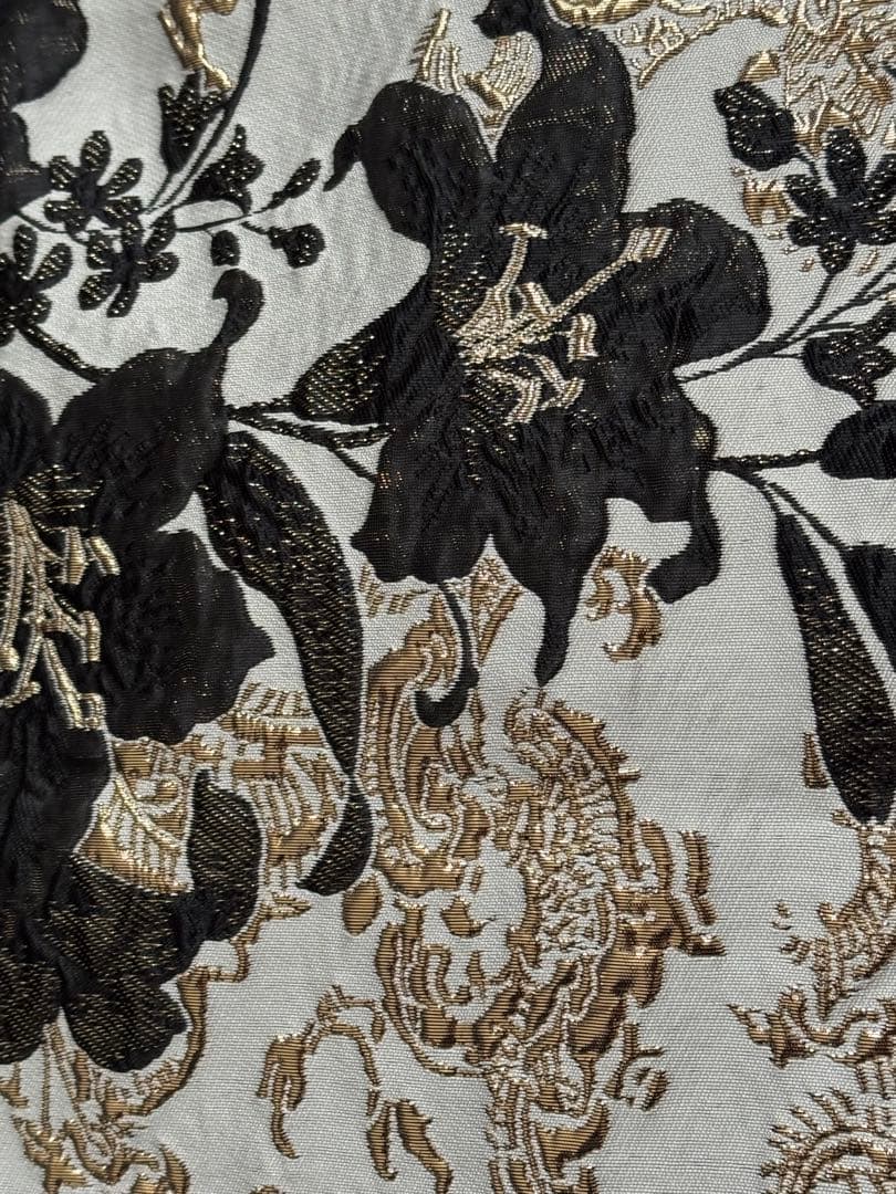 大人兵児帯【グリーンリリアルプ】【ブラックリリー】のセット