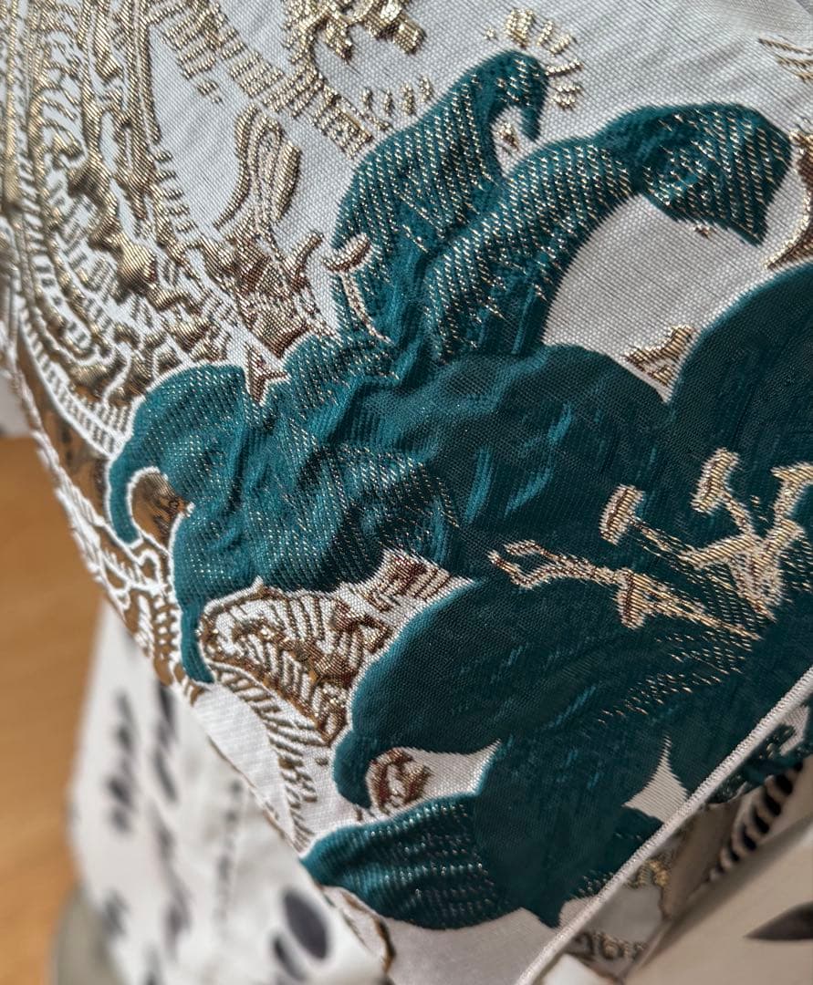 大人兵児帯【グリーンリリアルプ】【ブラックリリー】のセット