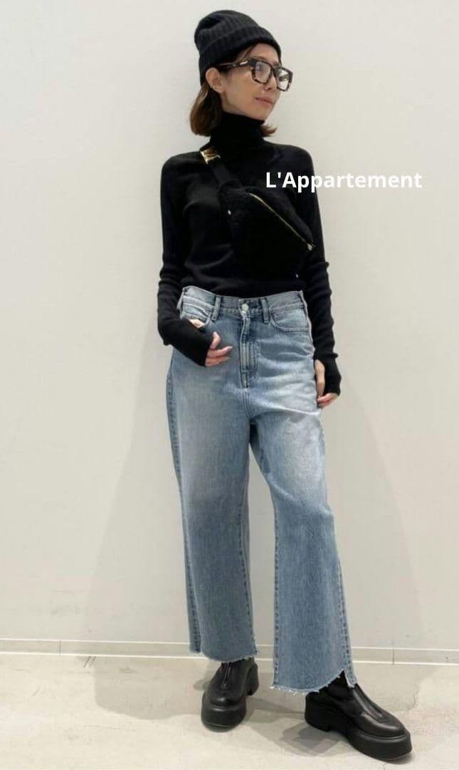 アパルトモン 2022SS クロップドワイドデニム 【美品】