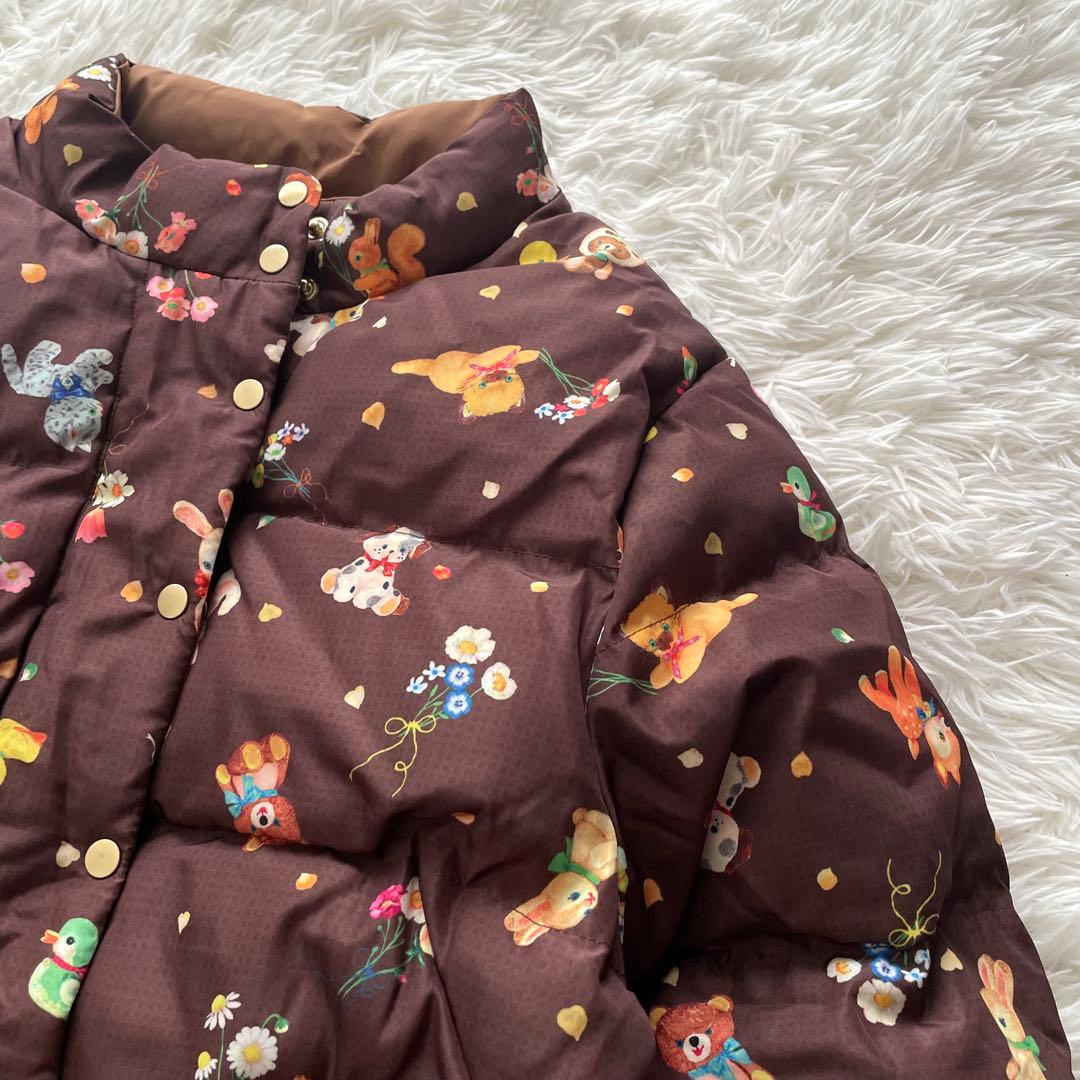 美品　yukiemon ダウンジャケット　ぬいぬい　動物柄　リバーシブル